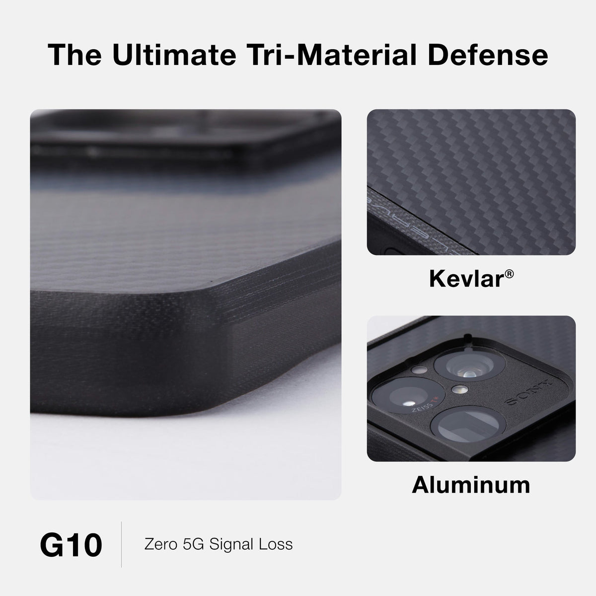 CLEAVE G10 Bumper CHRONO Xperia 1 VIII black, G10 and aramid fiber
