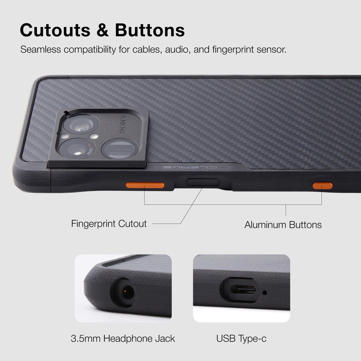 Aluminium buttons and precise openings
