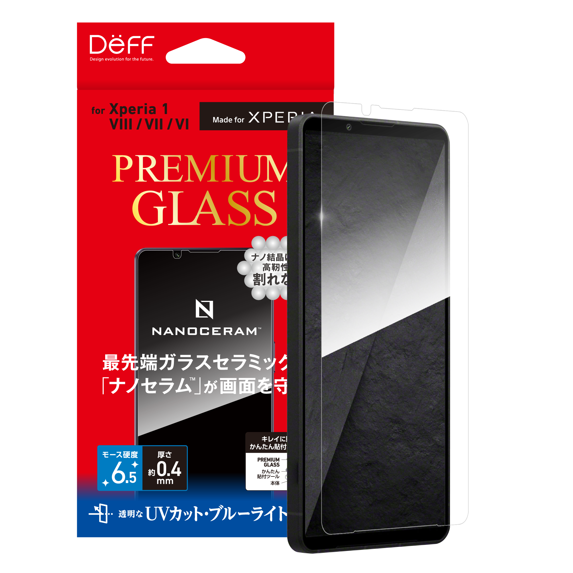 NANOCERAM™ PREMIUM GLASS 保護貼 (抗藍光+UV) Xperia 1 VIII
