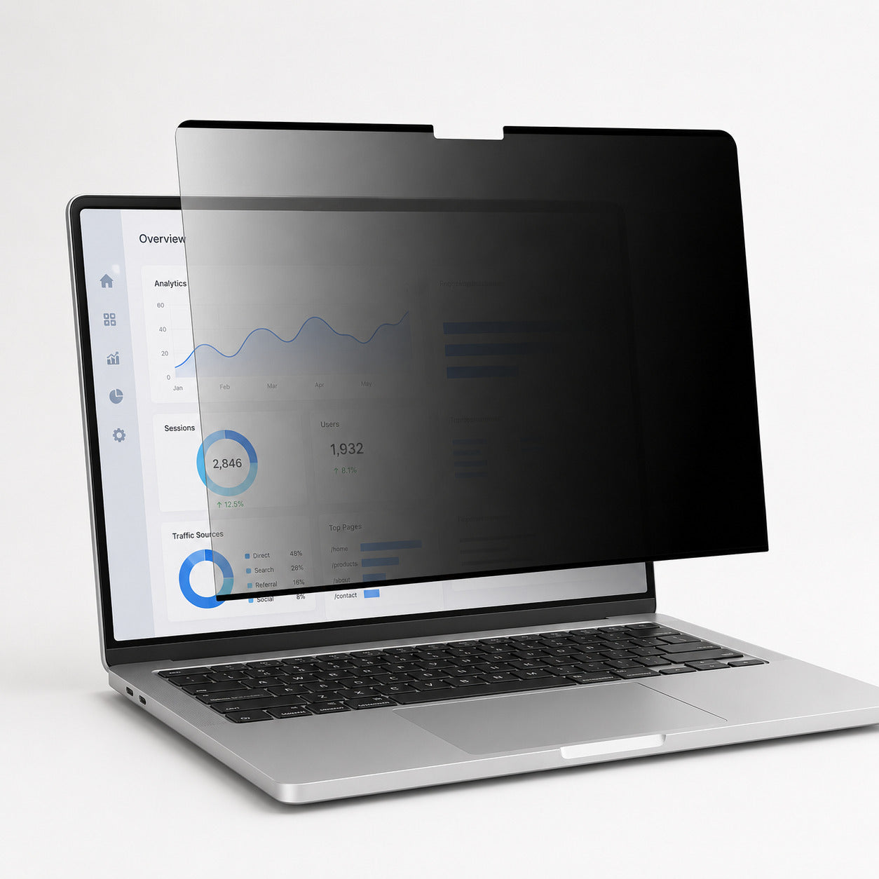 Nano-Saug-Sichtschutzfolie für Macbook