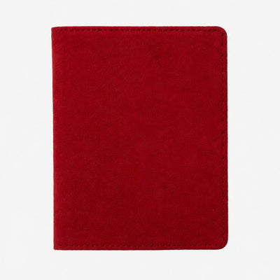 Alcantara Vehicle License & Card Holder - Ruby Red