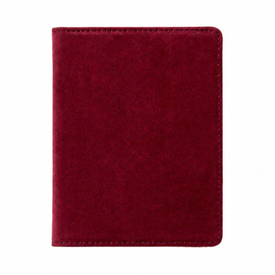 Alcantara Vehicle License & Card Holder - Wine Red